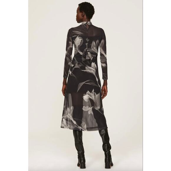 AllSaints Hanna Iris Dress Sz 4 - Picture 2 of 7